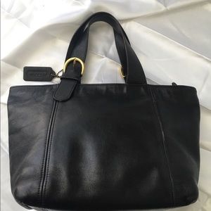 Coach vintage black leather bag